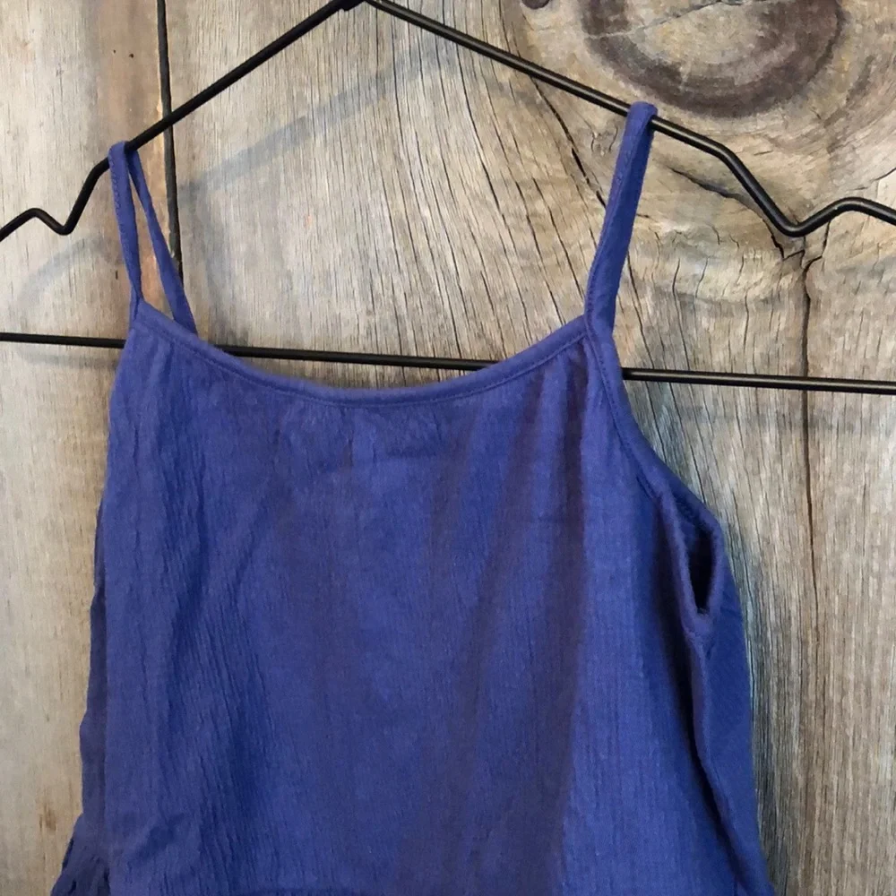 Old Navy Peplum Cami Tank Blue Large 10 12